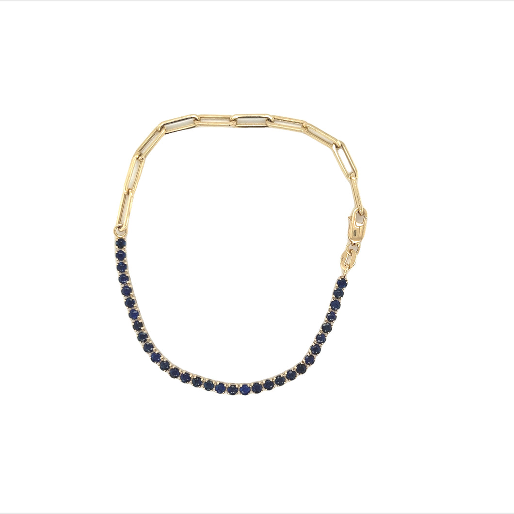 Sapphire Half and Half Bracelet