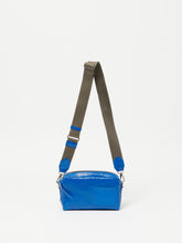 Pebble Patent Leather Crossbody in Lapis, Jack Gomme