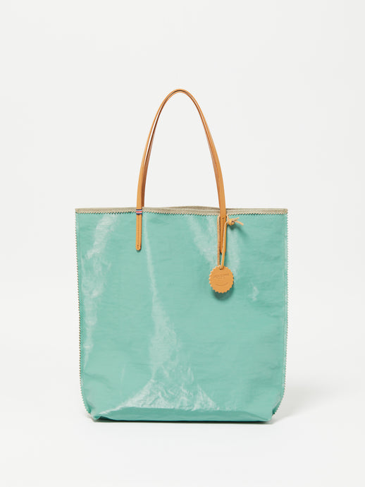 Coated Linen Tote in Sea, Jack Gomme