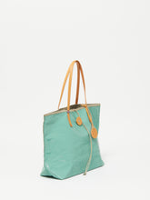 Coated Linen Wide Tote in Sea, Jack Gomme
