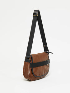 Coated Linen Shoulderbag Crossbody in Toast, Jack Gomme