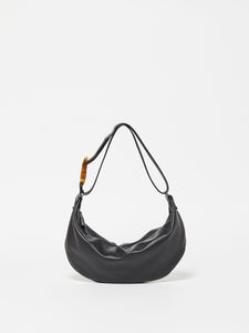 Leather Moonbag in Noir, Jack Gomme