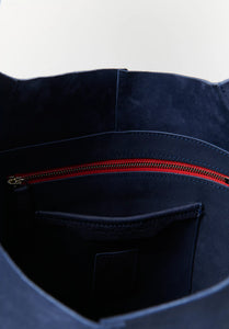 Palomba Sapphire Suede Handbag