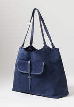 Palomba Sapphire Suede Handbag