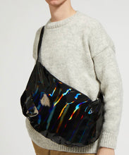 Crossbody Hobo Lightweight Technical in Iridescent Black, Jack Gomme