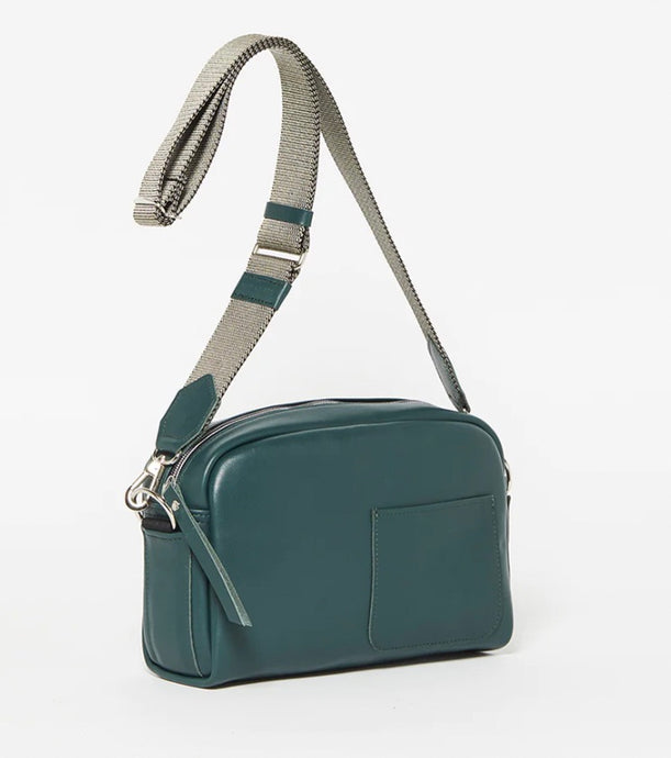Leather Crossbody in Serpentine, Jack Gomme