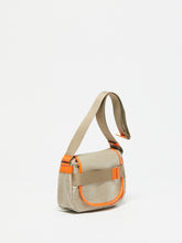 Coated Linen Shoulderbag Crossbody in Natural/Orange Jack Gomme