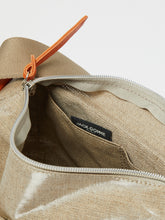 Coated Linen Shoulderbag Crossbody in Natural/Orange Jack Gomme