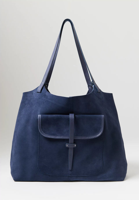Palomba Sapphire Suede Handbag