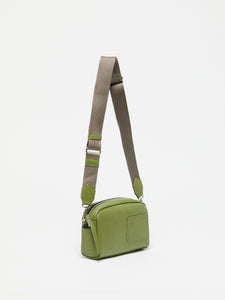 Leather Crossbody in Aloe, Jack Gomme