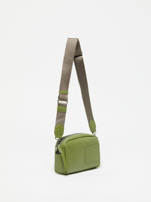 Leather Crossbody in Aloe, Jack Gomme