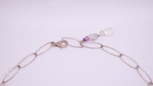 Moonstone Drop Silver Necklace