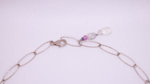 Moonstone Drop Silver Necklace