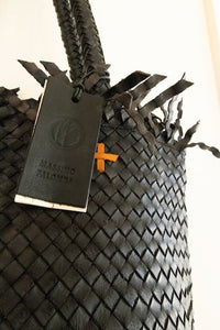 Palomba Tobago Wood Woven Handbag