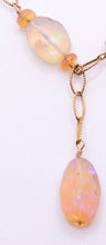 Fire Opal Gold Necklace