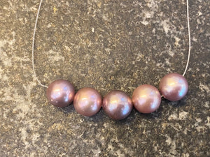 Edison Pink Pearls on Gossamer Silk