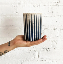 MQuan Candle: Indigo Stripes