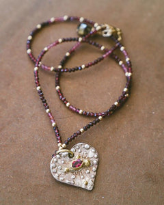 Garnet Heart Pendant